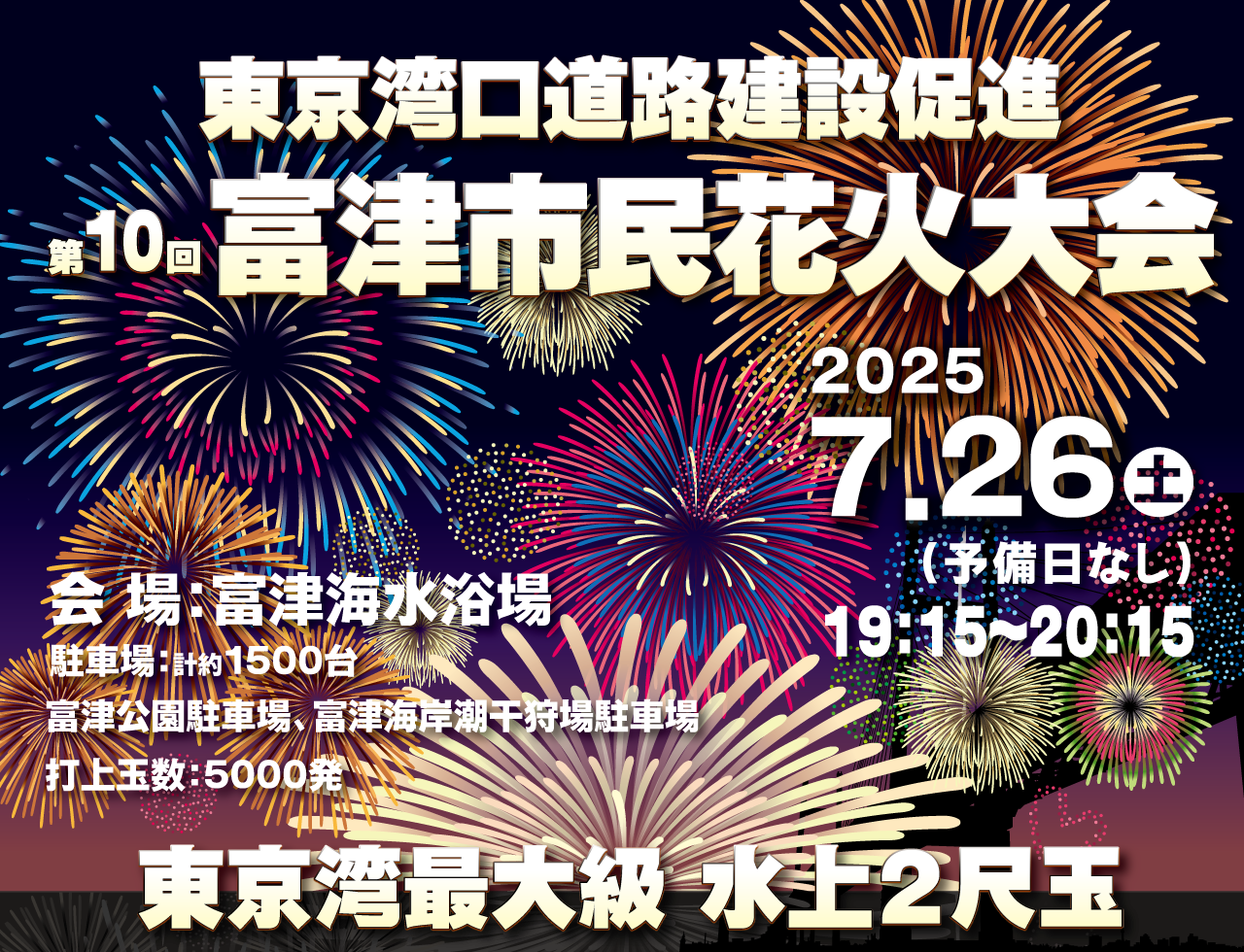 第8回富津市民花火大会終了いたしました。